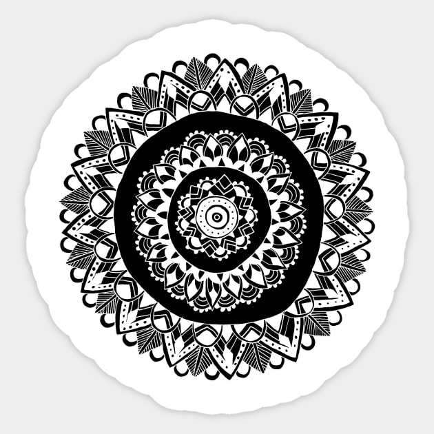 Full Moon Mandala Sticker by tangerinetane